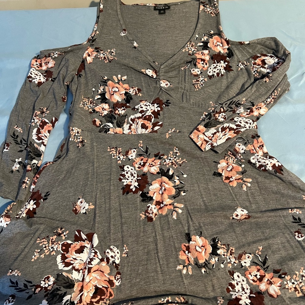 Floral Gray Dress